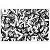 Vormen - Letters - Graffiti - Zwart poster papier klein -3d