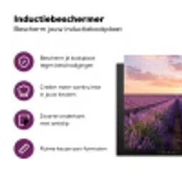 Landschap - Lavendelveld - Paars Inductie beschermer vinyl 3mm middel -zzzzzzz-cc-usp