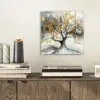 Boom - Modern - Abstract - Goud - Zwart - Wit plexiglas 5mm klein -sfeer1