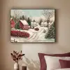 Kerstsfeer - Landelijk - Rood Textielframe zwart klein -sfeer1
