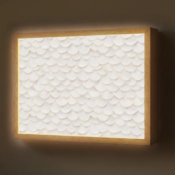 Schubben - Wit - Elegant Light Box met batterij (Wandlamp) middel 907 -z3d_website