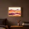 Abstract - Landschap - Golven Light Box met batterij (Wandlamp) middel -sfeer4