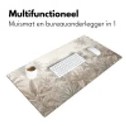Jungle - Tropisch - Natuur -Vintage - Beige Muismat XXL klein -sfeer4