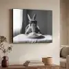 Konijn - Bunny - Zonnebril - Tafelkleed - Pasta - Schattig Textielframe - compleet frame klein -sfeer3
