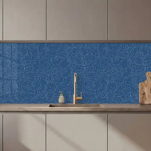 Patroon - Blauw - Japan keuken achterwand 2 middel 871 zz_3dshopping