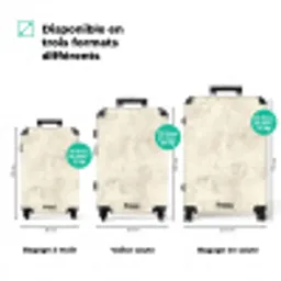 Patroon - Organisch - Beige NBS - Handbagage koffer - Volwassenen Unisex middel zzzzzzVergelijking_3FR