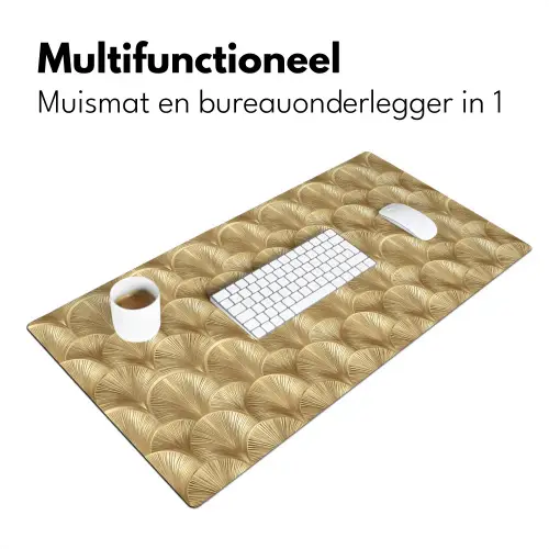 Patroon - Waaier -  Goud Muismat XXL klein 681 -sfeer4