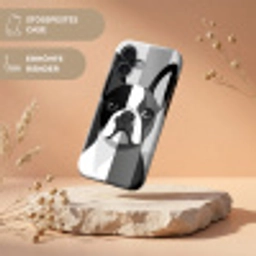Buldog - Zwart - Abstract - Vlakken Toughcase MagSafe Apple iPhone 17 klein -USP_RandenV_DE