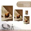 Glas - Ijskoffie - Schaduw - Bruin tuinposter los doek klein -Xsfeer9_DE