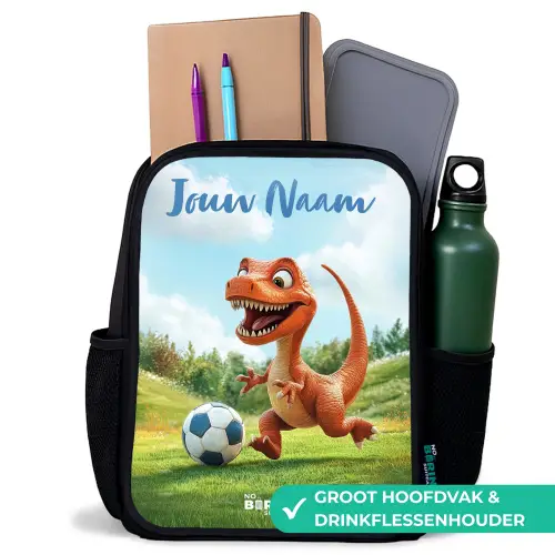 Voetbal - Dino - Sport Rugzak - Zwart middel -inhoud_NL