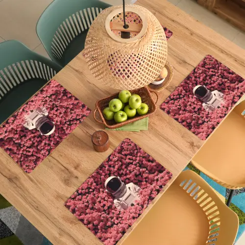 Bloemen - Roze - Astronaut Placemat vinyl groot -zzsfeer5_Kitchenyeah-website