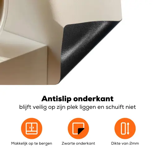 Mok - Latte - Minimalistisch - Schaduw Inductie beschermer vinyl 3mm klein -zzzzzzz-td-onderkant