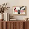 Roze - Abstract - Aesthetic - Modern - Vormen Light Box met kabel (Tafellamp) klein -sfeer2