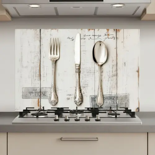 Zilver - Bestek - Hout keuken achterwand spatscherm klein -3d_website