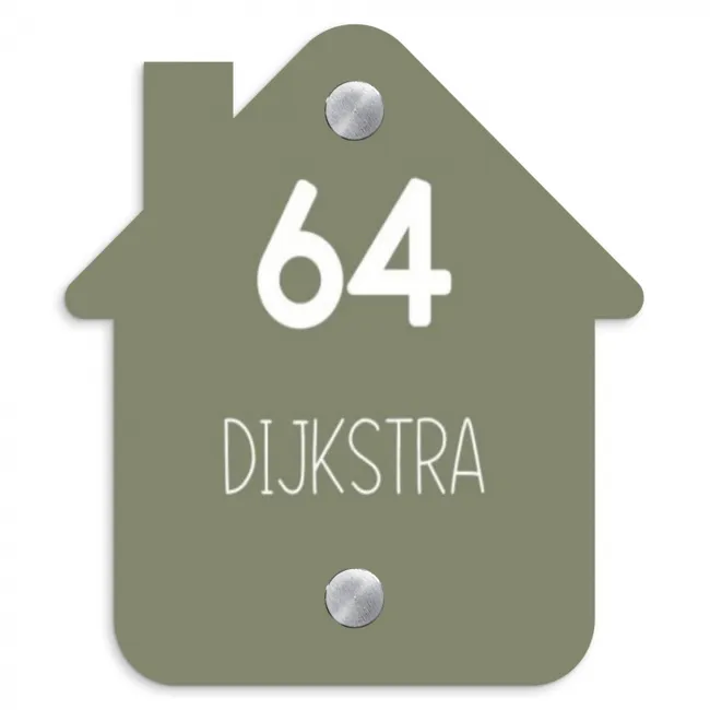 Naambordje voordeur huisje