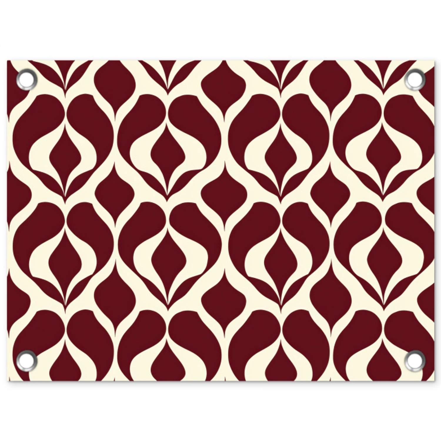 Rood - Druppelpatroon - Grafisch tuinposter los doek klein 239 -3d