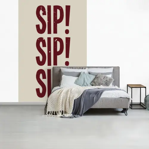 Japandi - Vintage - Decoratie - Rood fotobehang vinyl groot -slaapkamer