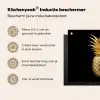 Ananas - Zwart - Goud - Luxe Inductie beschermer vinyl 3mm middel -zzzzzzusp-haakje_NL