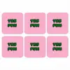 Yes fun - Groen - Roze onderzetter kurk middel -3d