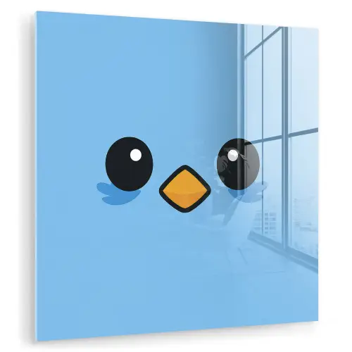 Vogel - Blauw - Eenvoudig plexiglas 5mm klein -zzzproduct_nieuw
