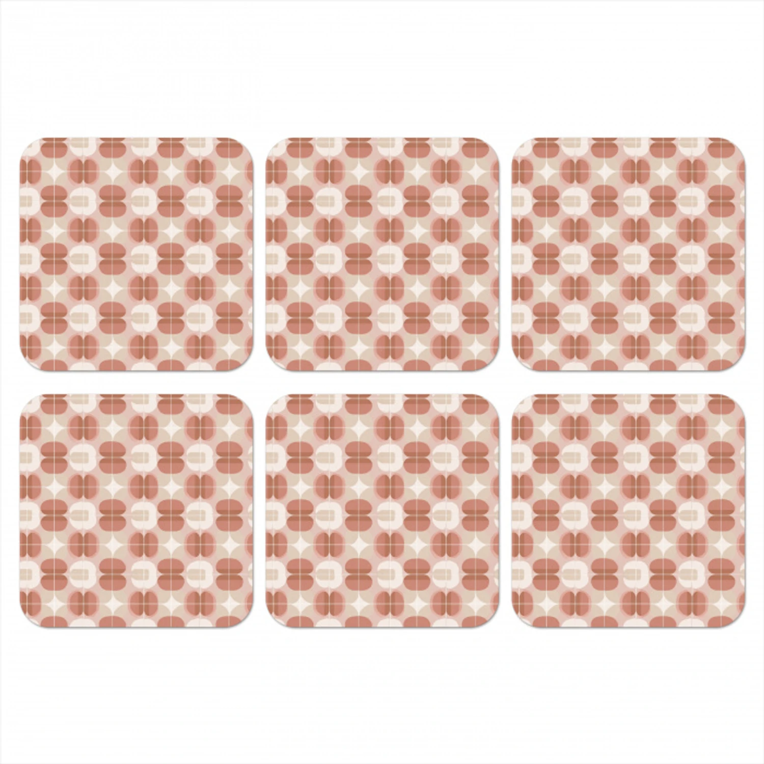Retro - Klassiek - Roze onderzetter kurk middel 366 -3d