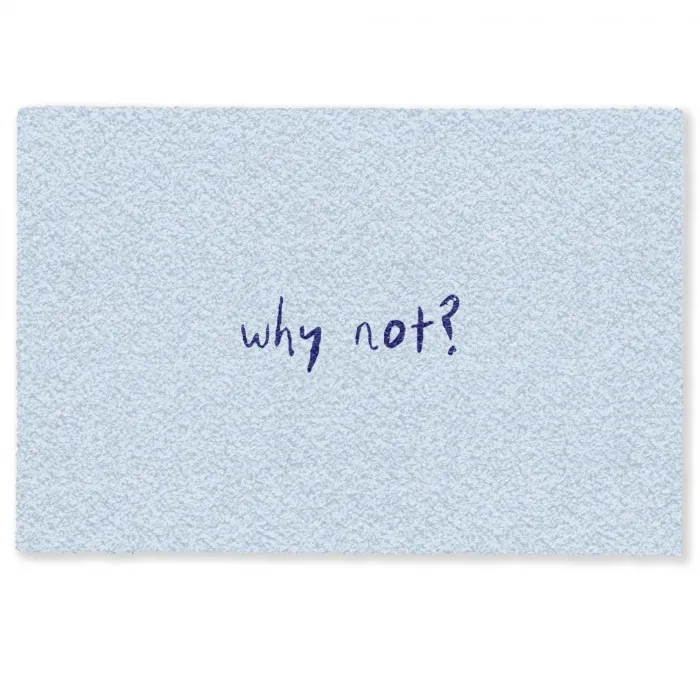 Why not - Blauw - Donker blauw - Quote Deurmat klein -zkaufland3d