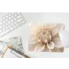 Bloem - Dahlia - Wit muismat rubber klein -witbureau