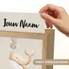 Walvis - Illustratie - Minimalistisch - Bloemen Light Box met kabel (Kinderlampje) klein -USP_websiteprintNL