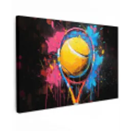 Graffiti - Tennis - Sport - Racket canvas 2cm klein -z3d