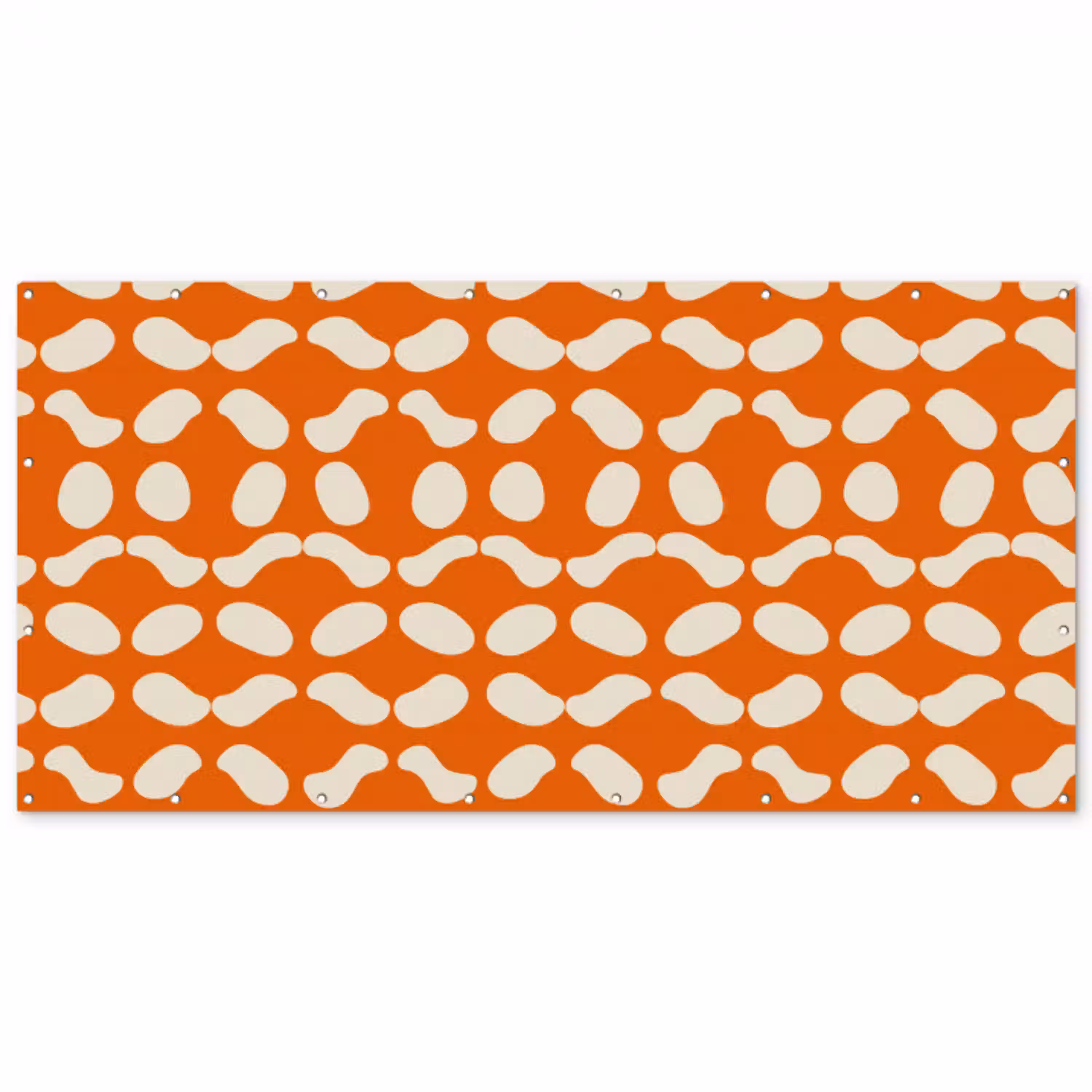 Oranje - Organische vormen - Wit Balkonbeschermer Duitsland klein 596 -zz_3d