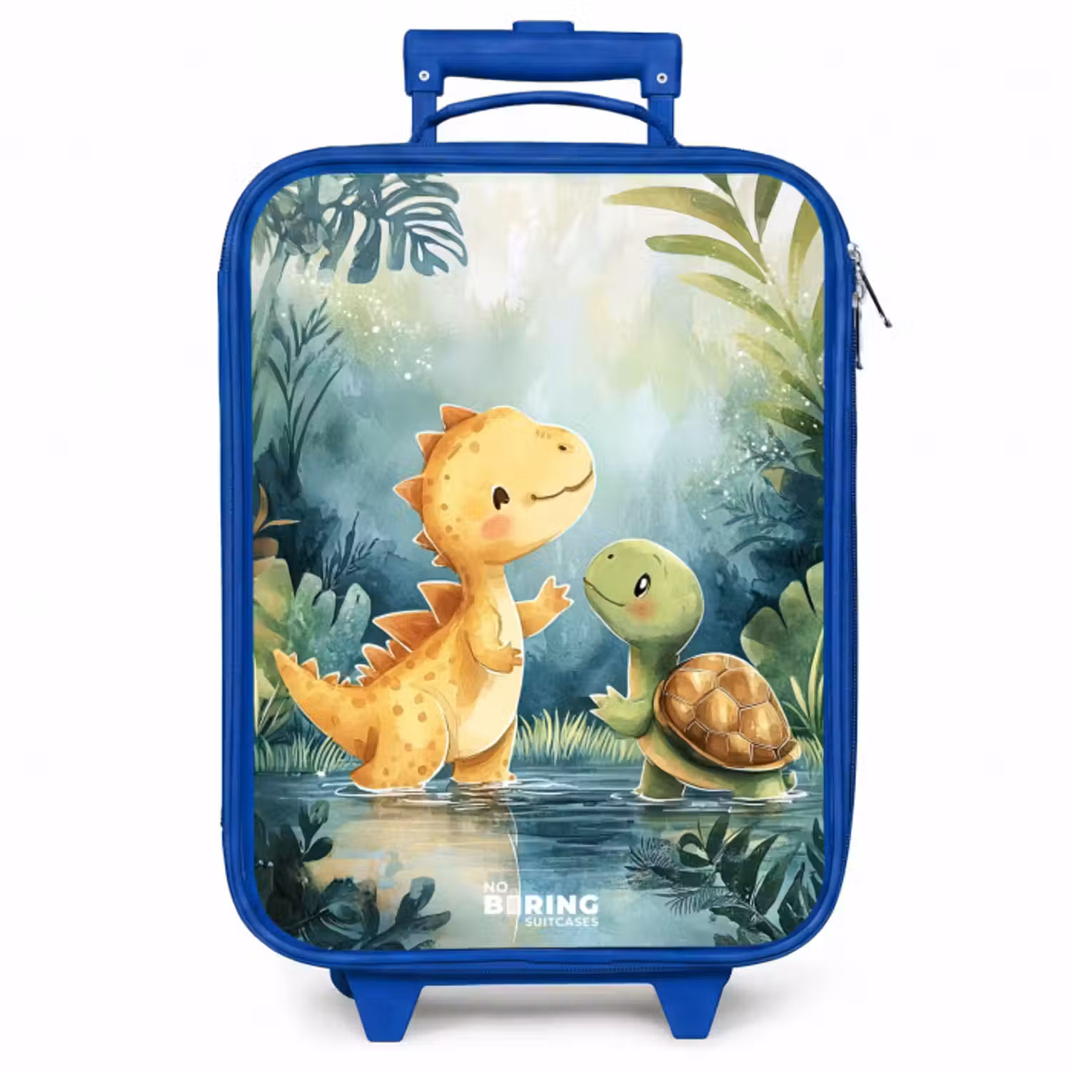 Kinderkoffer Blau - Dino - Schildkröte - Dschungel