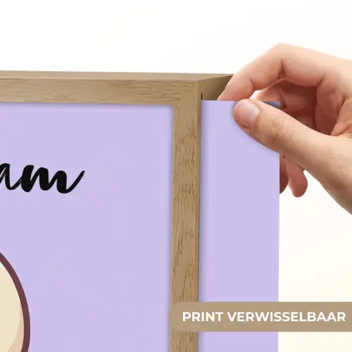 Eend - Paars - Sjaal Light Box met batterij (Wandlamp kind) middel -USP_websiteprintNL