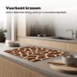 Giraf - Vacht - Klassiek - Bruin Inductie beschermer vinyl 3mm klein -sfeer1