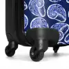 Blauwe schelpen patroon NBS - Handbagage koffer - Volwassenen Unisex middel -wiel