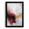 Rood - Abstract - Goud - Modern fotolijst zwart zonder passe partout klein -3d