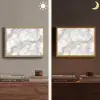 Wit - Goud - Marmer - Grijs Light Box met batterij (Wandlamp) middel 907 -sfeer3