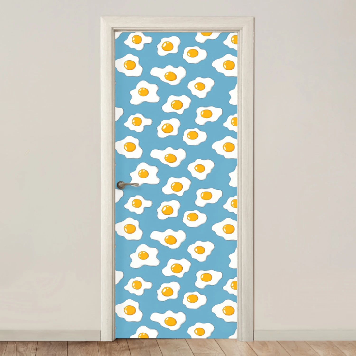 Eieren - Dooiers - Blauw deurposter klein 289 -3d_beige