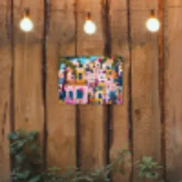 Kleurrijk - Roze - Oranje - Geel - Bloemen tuinposter los doek klein -sfeer1