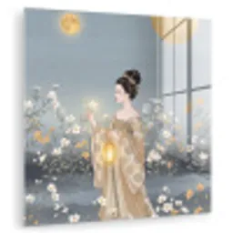 Aziatisch - Vrouw - Kimono plexiglas 5mm klein -zzzproduct_nieuw