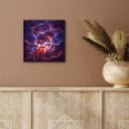 Space - Stars - Abstract - Colorful aluminium wit klein -sfeer4