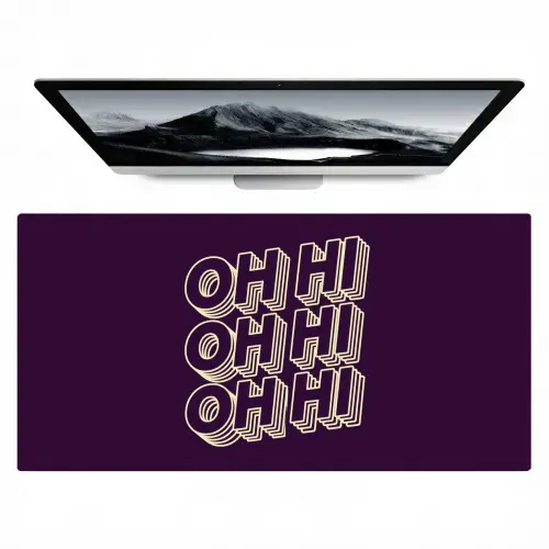 Oh hi - Paars - 3D Muismat XXL klein -zzz3d