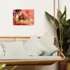 Kameel - Pyramides - Rode zon tuinposter los doek klein -sfeer7