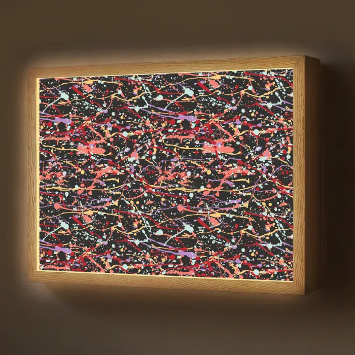 Spat - Abstract - Waterverf - Zacht Light Box met batterij (Wandlamp) middel 907 -z3d_website