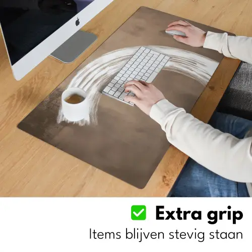 Verf - Bruin - Japandi Muismat XXL klein -sfeer3