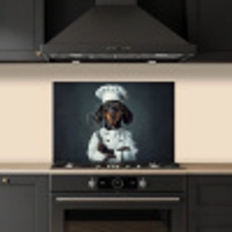 Hond - Garde - Kok keuken achterwand spatscherm klein -sfeer1