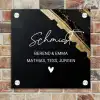 Gouden hoek - Sierlijk Naambord Vierkant klein -sfeer2