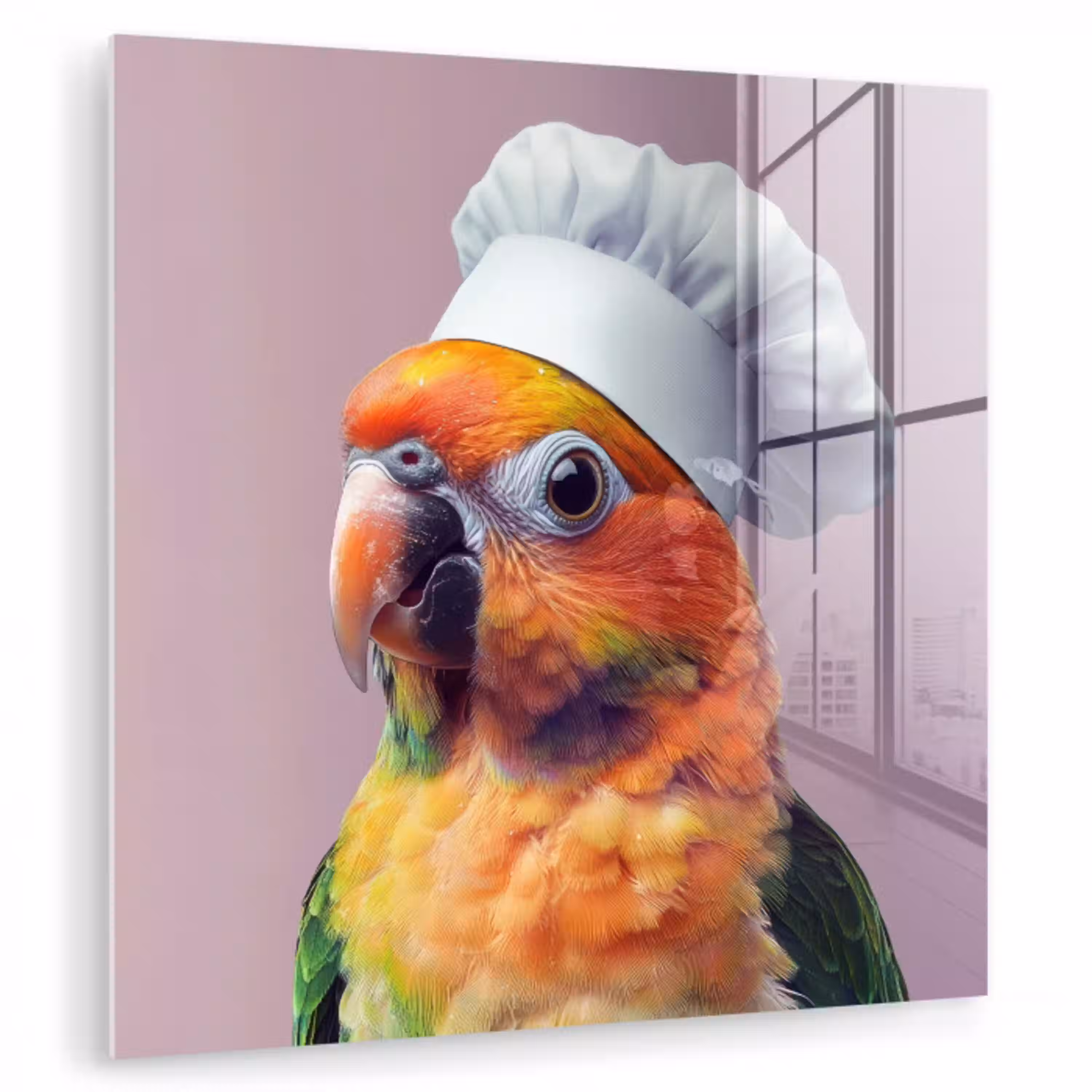 Papegaai - Koksmuts - Nieuwsgierig - Vogel plexiglas 5mm klein -zzzproduct_nieuw