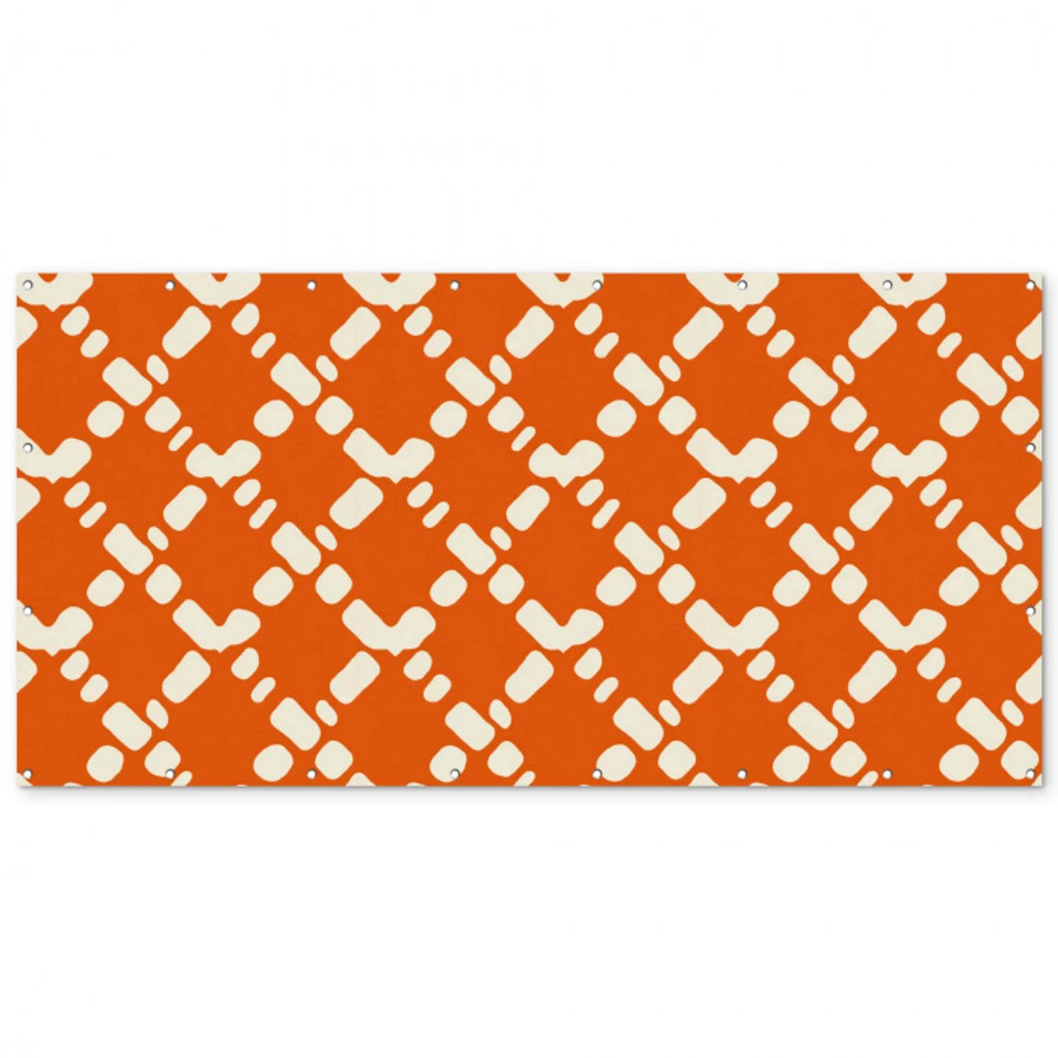 Oranje - Ruitpatroon - Wit Balkonbeschermer Duitsland klein 596 -zz_3d