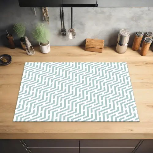 Design - Geometrie - Patroon - Groen Inductie beschermer vinyl 3mm klein 276 -sfeer5