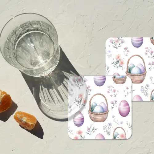 Bloemen - Paaseieren - Patroon onderzetter kurk middel -sfeer4